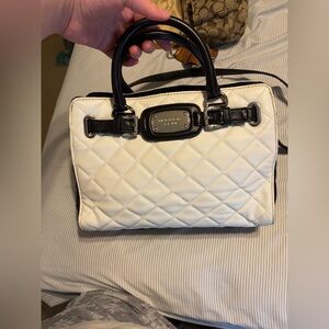 Micheal kors Quilted White and Black Handbag